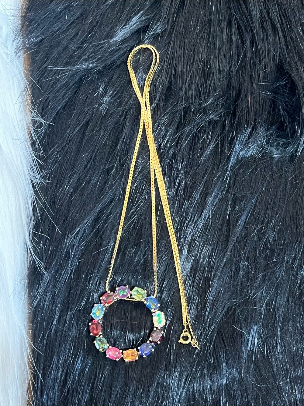 Gold over Sterling STS Pendant on Monet Chain